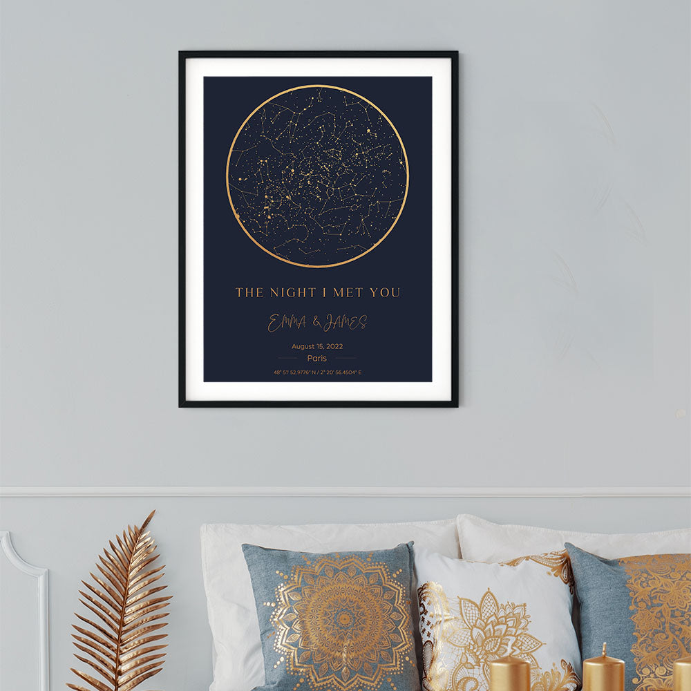 Celestial Star Map in Living Room